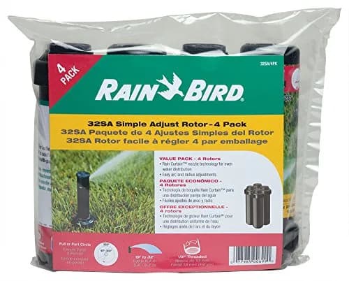 Rain Bird 32SA Gear Drive Rotor Sprinkler 10.2 cm (4") Pop-Up Height | 4-Pack for Lawn Watering thumbnail 2