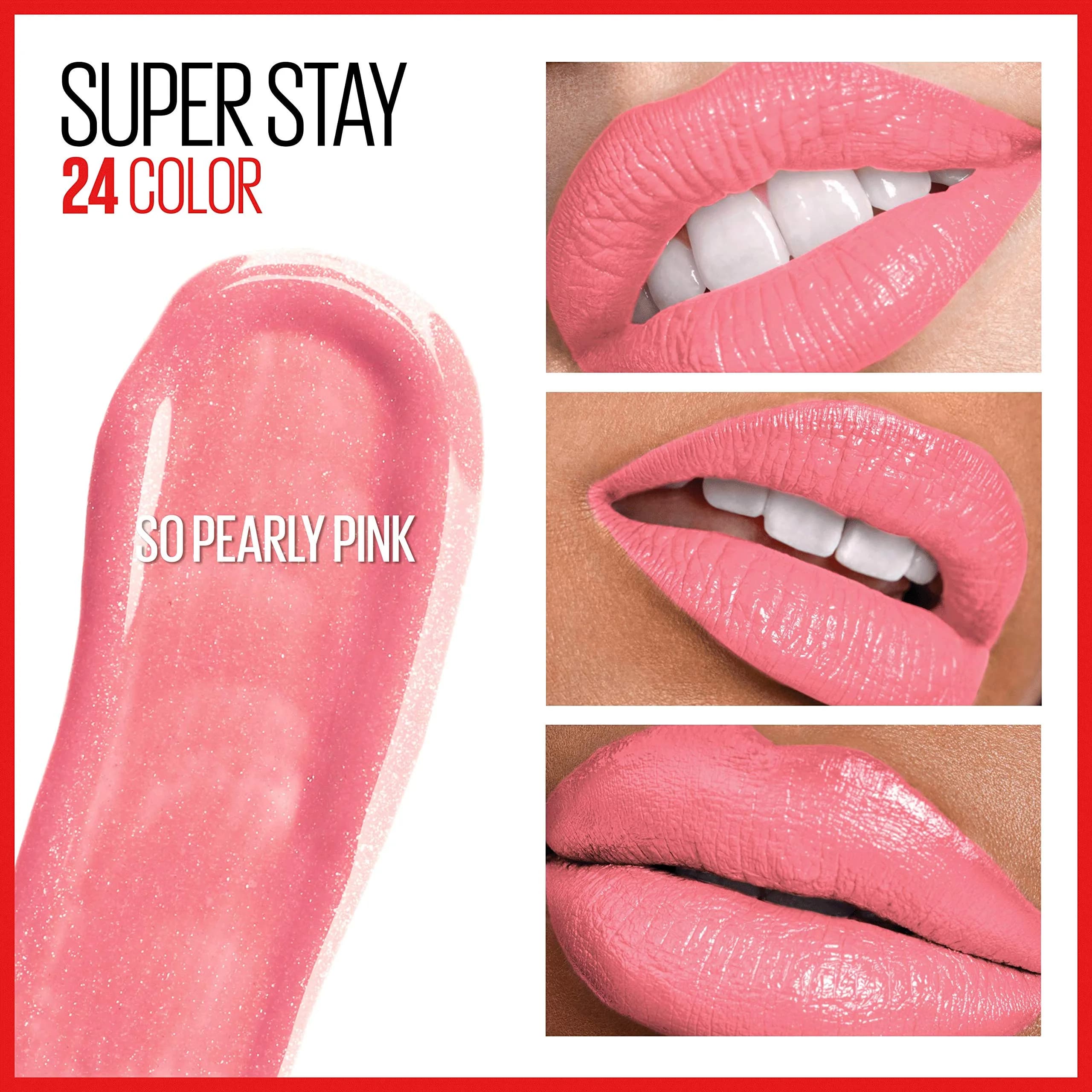 Maybelline Super Stay 24 Liquid Lipstick Makeup So Pearly Pink | 2ml (0.08 Fl Oz) Long-Lasting Color - view 3
