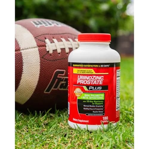 Urinozinc Prostate Support Supplement 180 Caplets | Zinc & Saw Palmetto for Men’s Urinary & Prostate Health thumbnail 9