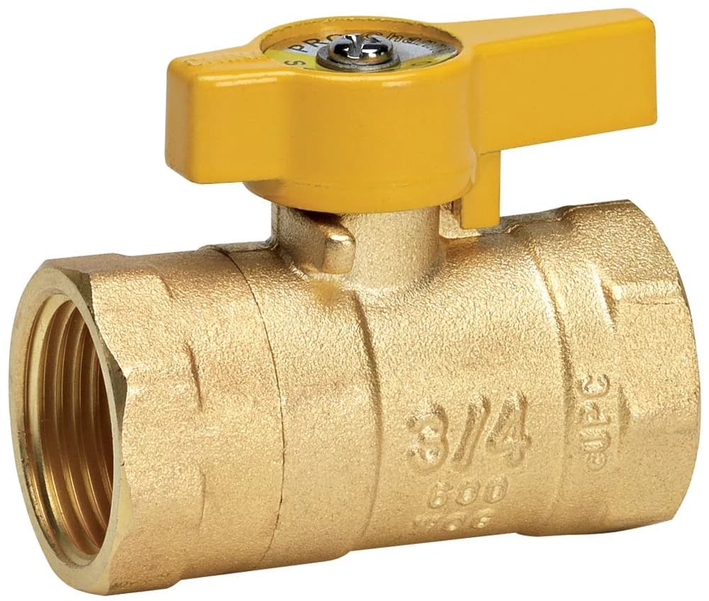 Homewerks Worldwide Gas Ball Valve 0.75-Inch Brass Female Thread | CSA Certified, Durable, Easy Install