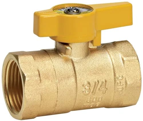 Homewerks Worldwide Gas Ball Valve 0.75-Inch Brass Female Thread | CSA Certified, Durable, Easy Install thumbnail 1