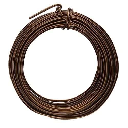 The Beadsmith Square Craft Wire - Soft Temper Beading Wire, Vintage Bronze Color, 21 Gauge (0.64mm) | Jewelry Making & DIY Crafts thumbnail 1