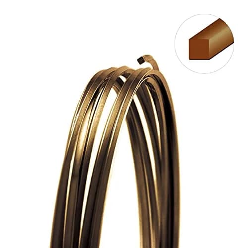 The Beadsmith Square Craft Wire - Soft Temper Beading Wire, Vintage Bronze Color, 21 Gauge (0.64mm) | Jewelry Making & DIY Crafts thumbnail 4