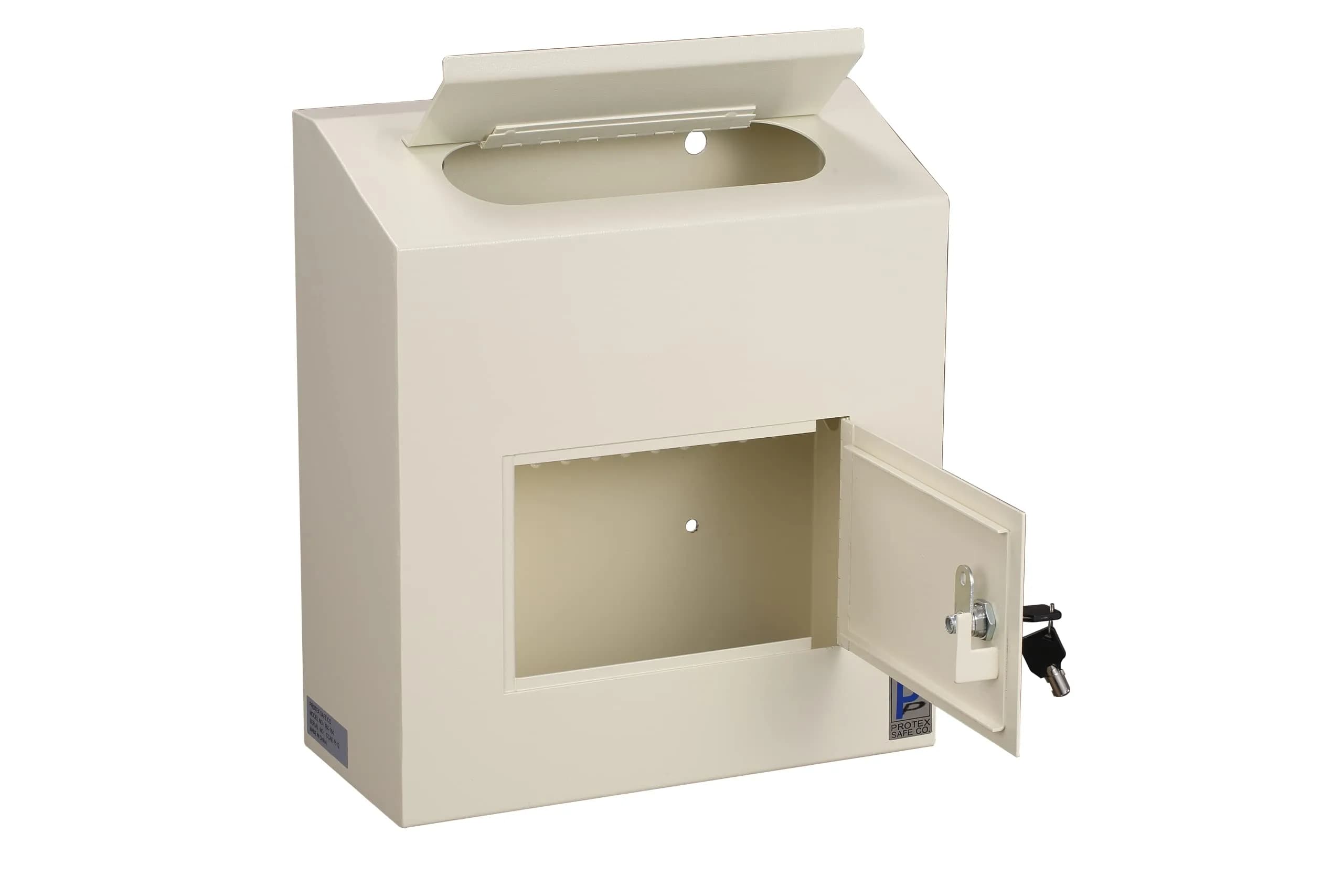 Protex RX-164 Prescription Drugs Drop Box Beige | Secure Indoor Medication Drop Box