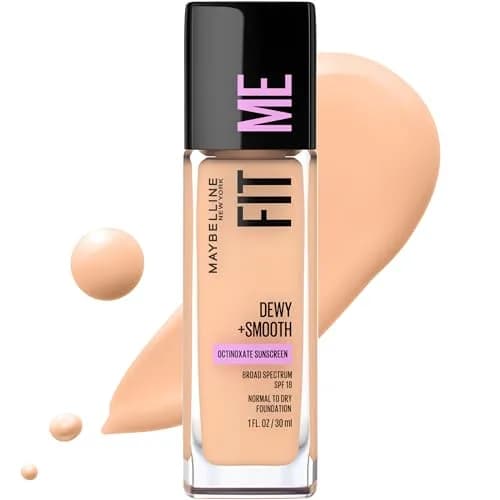 Maybelline Fit Me Dewy + Smooth Foundation, 125 Nude Beige, 29.57ml | Hydrating Luminous Finish thumbnail 1