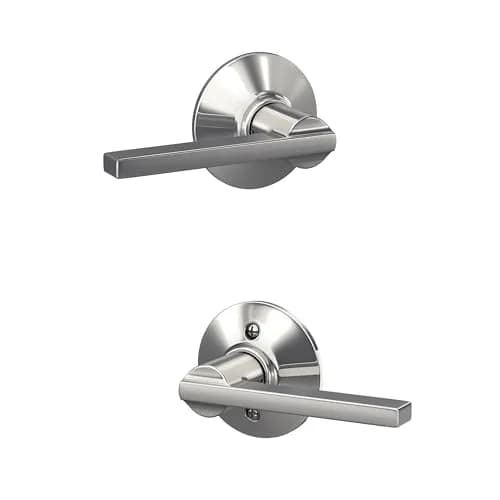 SCHLAGE Latitude Hall/Closet Passage Door Handle, Reversible, Bright Chrome (1-Pack) thumbnail 1