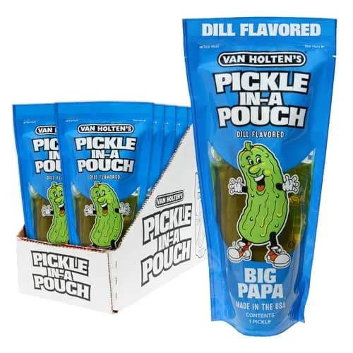Van Holten's Big Papa Pickle-In-A-Pouch 7 oz (198 g) | Jumbo Dill Snack Pouch, Gluten-Free & Kosher thumbnail 1
