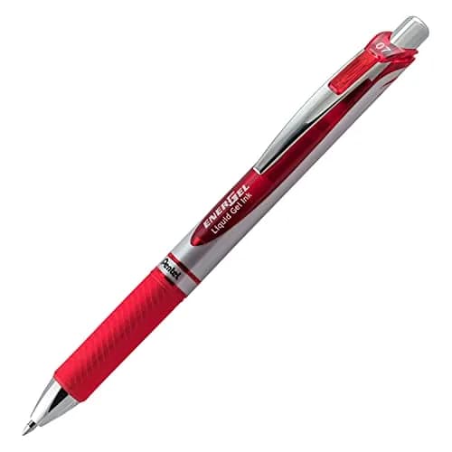 Pentel EnerGel Deluxe RTX Retractable Liquid Gel Pen, Red Ink, 0.7mm Medium Tip, 2 Pack | Smooth Ink Flow thumbnail 2