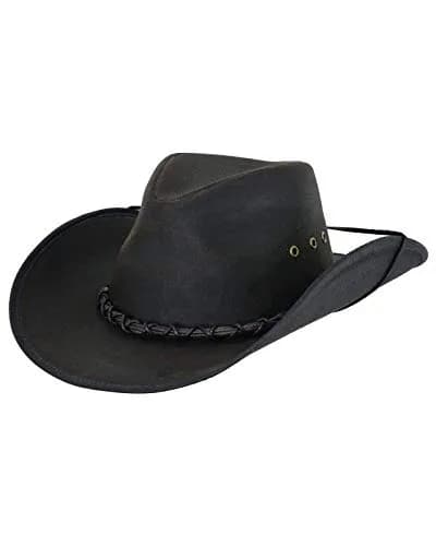 Outback Trading Company Men's 1484 Bootlegger Cotton Oilskin Hat Brown | UPF 50, Waterproof, Breathable thumbnail 1