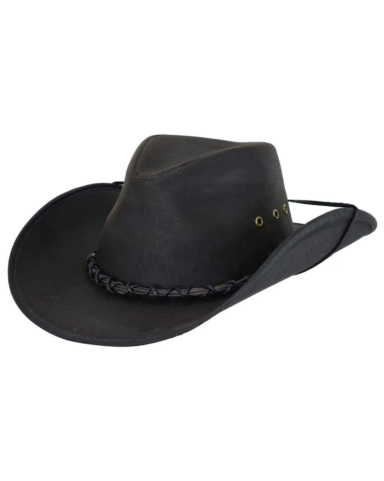 Outback Trading Company Men's 1484 Bootlegger Cotton Oilskin Hat Brown | UPF 50, Waterproof, Breathable — Brown