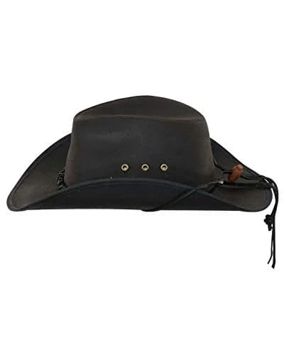 Outback Trading Company Men's 1484 Bootlegger Cotton Oilskin Hat Brown | UPF 50, Waterproof, Breathable thumbnail 2