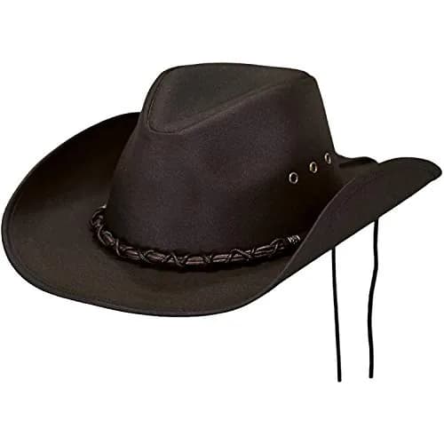 Outback Trading Company Men's 1484 Bootlegger Cotton Oilskin Hat Brown | UPF 50, Waterproof, Breathable thumbnail 3