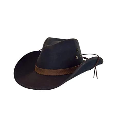 Outback Trading Company Unisex Trapper Cotton Oilskin Hat Brown | Waterproof UPF 50 thumbnail 1
