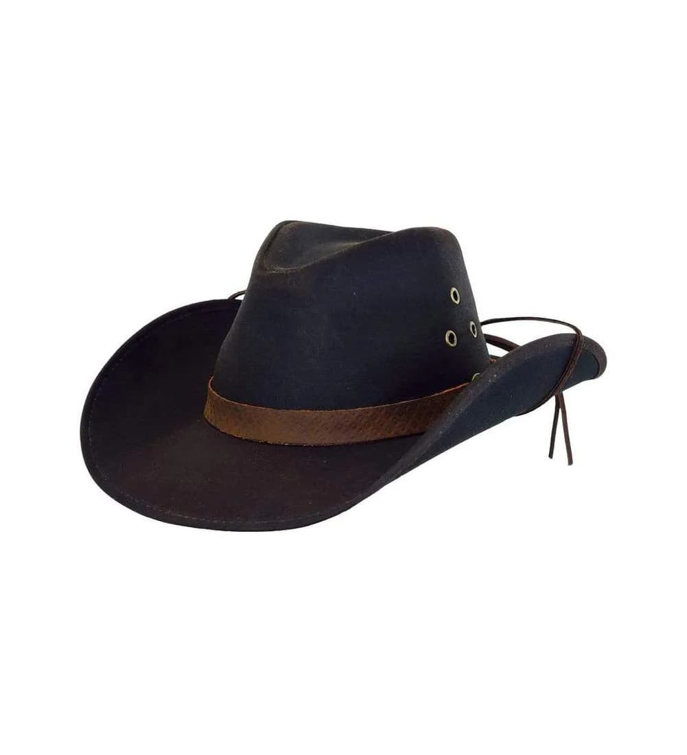 Outback Trading Company Unisex Trapper Cotton Oilskin Hat Brown | Waterproof UPF 50