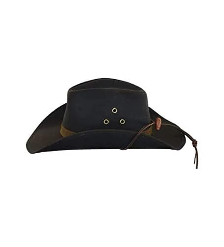 Outback Trading Company Unisex Trapper Cotton Oilskin Hat Brown | Waterproof UPF 50 thumbnail 2