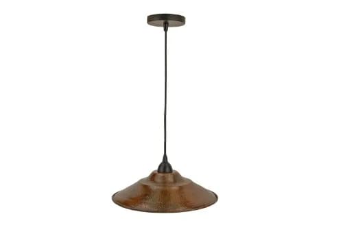 Premier Copper Products L400DB 13-Inch Hand Hammered Copper Pendant Light, Oil Rubbed Bronze | Contemporary Down Lighting Fixture thumbnail 1