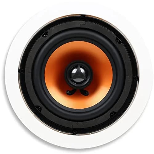 Micca M-6C 6.5-Inch 2-Way In-Ceiling Speaker, Round, White | 16.5cm Woofer, 2.5cm Aimable Silk Tweeter thumbnail 1