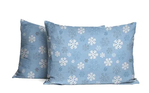Pointehaven Heavy Weight Flannel Sheet Set Queen Snow Flakes | Warm & Cozy 100% Cotton (70-120 chars) thumbnail 5