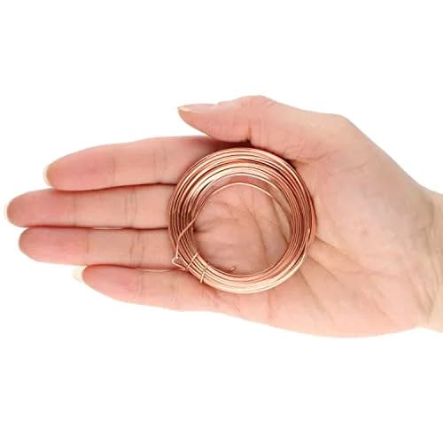 The Beadsmith Square Craft Wire - Soft Temper Beading Wire, Copper Color, 21 Gauge, 6.4 meters (7 Yards) | Malleable & Durable for Jewelry Making thumbnail 4