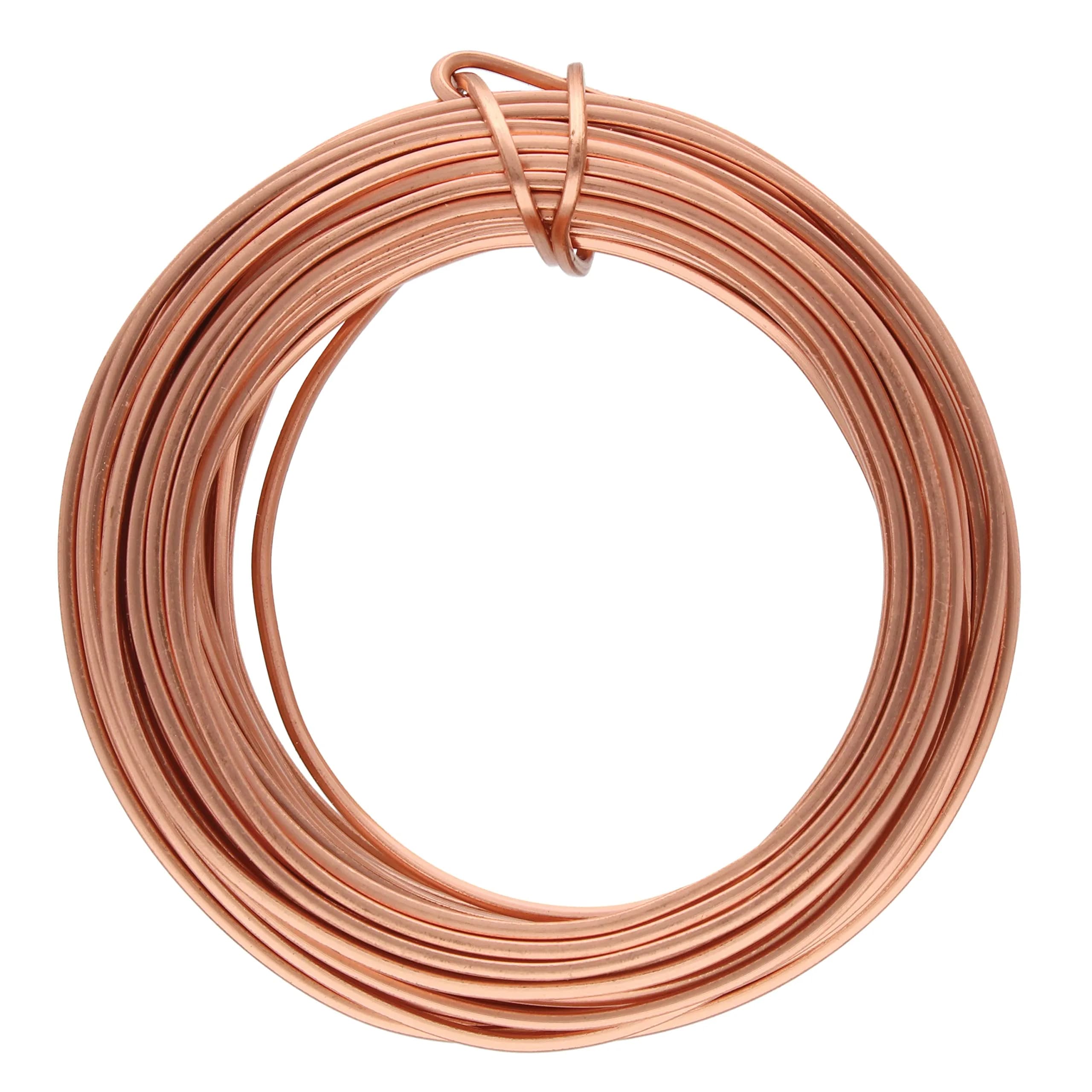 The Beadsmith Square Craft Wire - Soft Temper Beading Wire, Copper Color, 21 Gauge, 6.4 meters (7 Yards) | Malleable & Durable for Jewelry Making - main product image