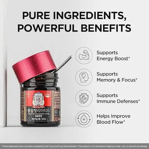 JUNG KWAN JANG Korean Red Ginseng Extract 100g Jar | Energy & Immunity Support, Vegan Friendly thumbnail 5