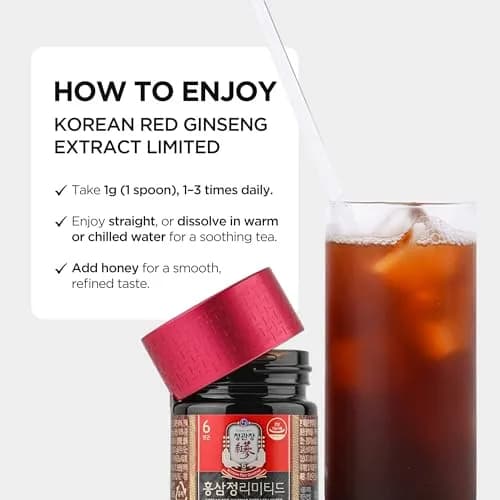 JUNG KWAN JANG Korean Red Ginseng Extract 100g Jar | Energy & Immunity Support, Vegan Friendly thumbnail 6