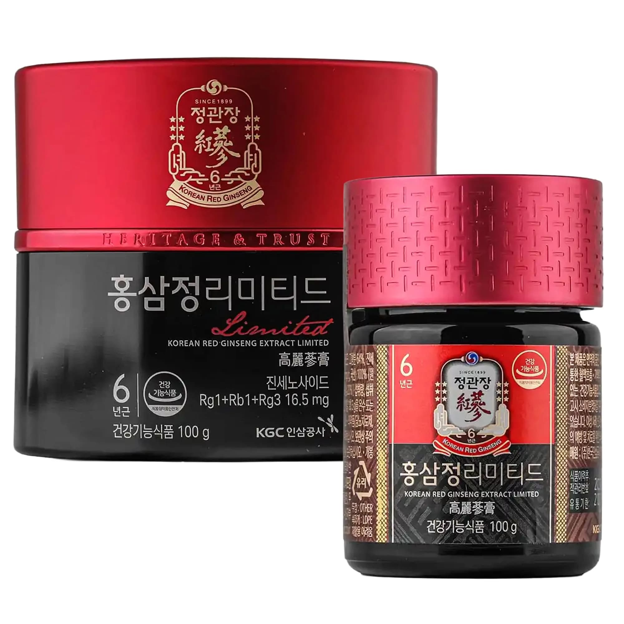 JUNG KWAN JANG Korean Red Ginseng Extract 100g Jar | Energy & Immunity Support, Vegan Friendly