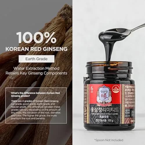 JUNG KWAN JANG Korean Red Ginseng Extract 100g Jar | Energy & Immunity Support, Vegan Friendly thumbnail 3