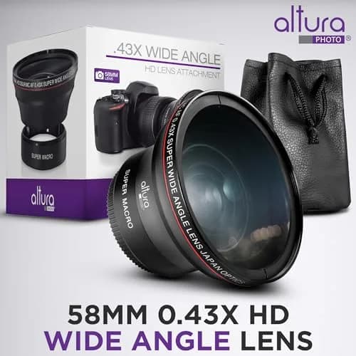 Altura Photo 58mm Wide Angle Lens with Macro | 0.43x Optical Zoom thumbnail 4