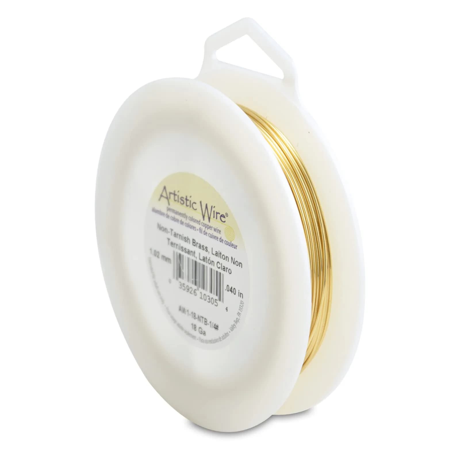Artistic Wire 18 Gauge Tarnish Resistant Brass Craft Wire 52 ft | Vibrant, Durable Jewelry Wire for All Skill Levels
