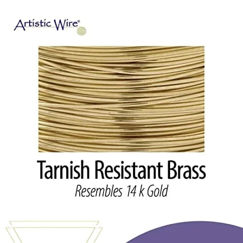 Artistic Wire 18 Gauge Tarnish Resistant Brass Craft Wire 52 ft | Vibrant, Durable Jewelry Wire for All Skill Levels thumbnail 3