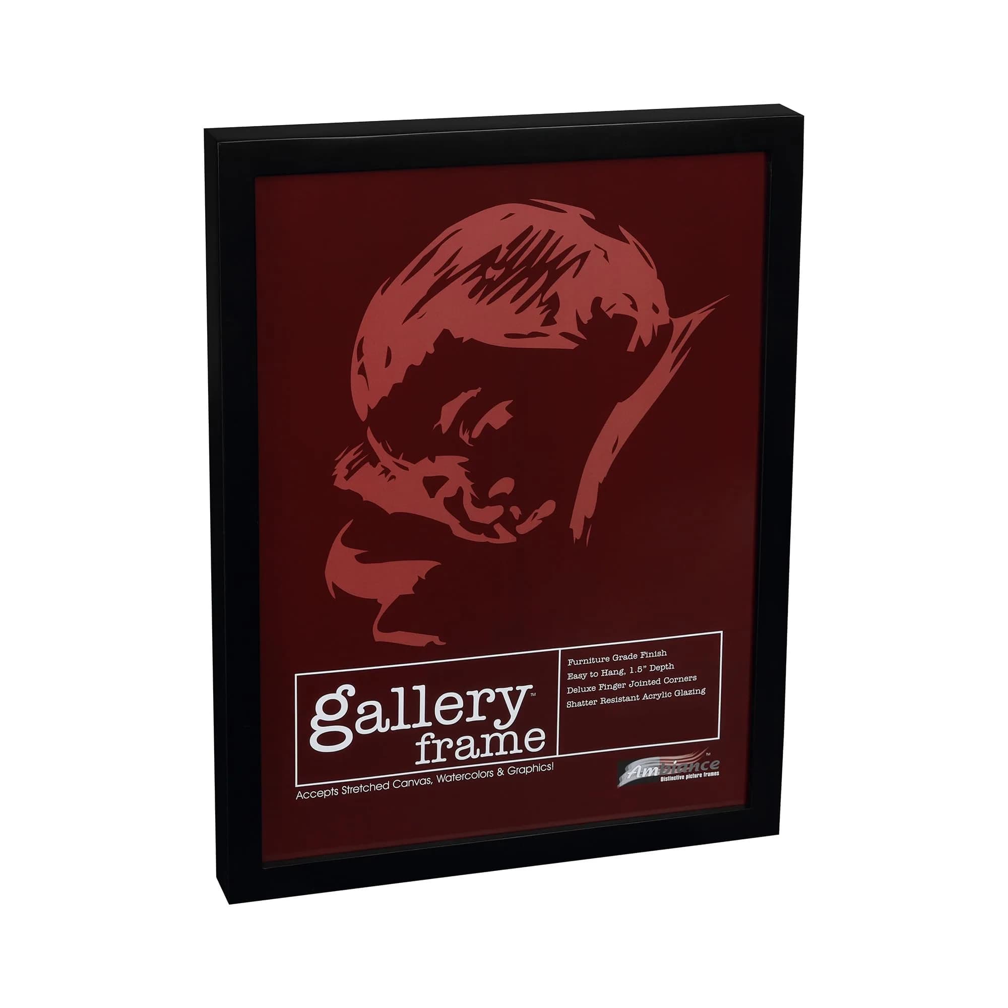 Ambiance Framing Wood 11"x14" Deep Picture Frame | Elegant Black Wood with Acrylic Glazing — 11"x14"