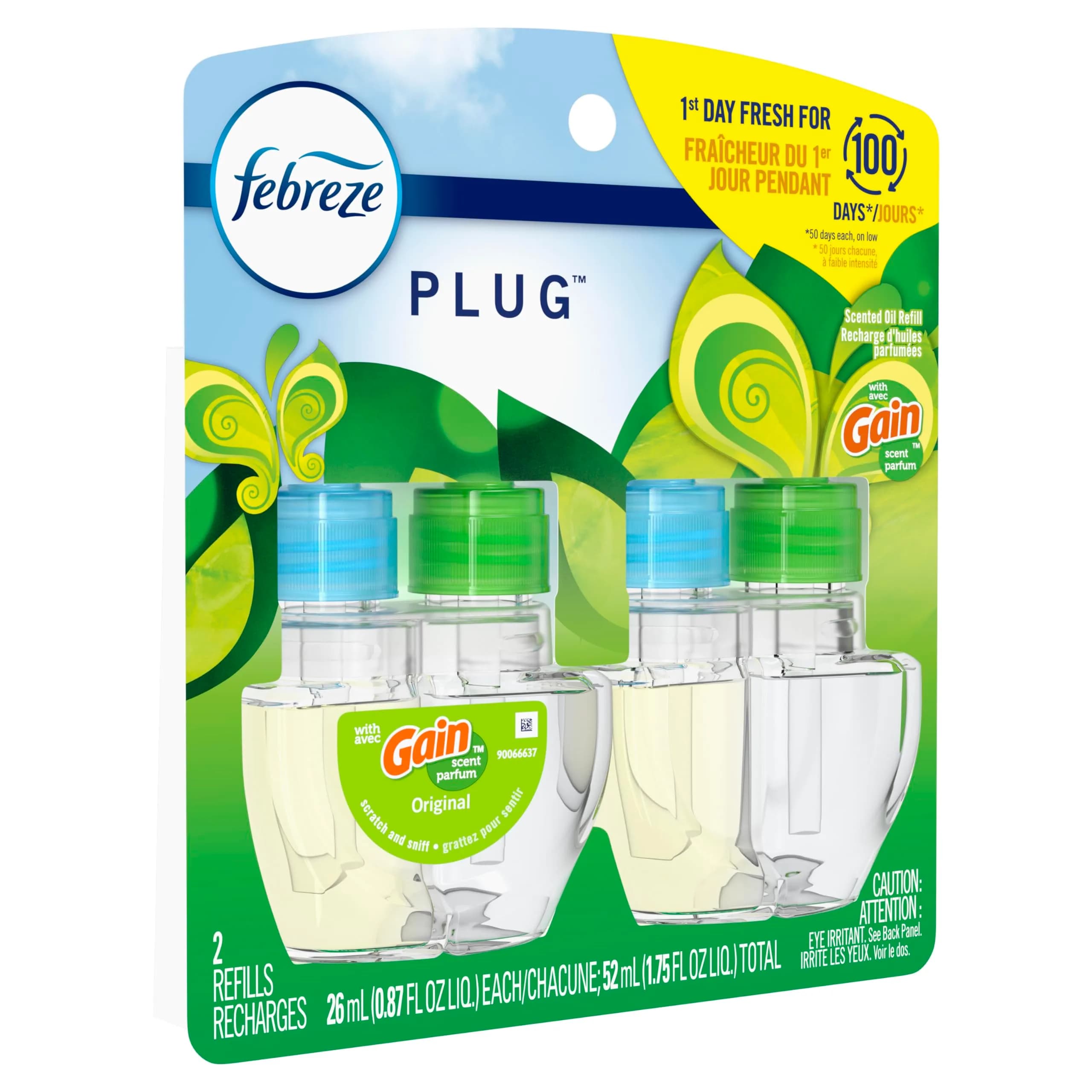 Febreze Fade Defy Plug Air Freshener Refills Gain Original Scent 52ml (1.75 Fl Oz) | Lasts 50 Days on Low - view 2