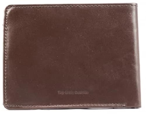 Big Skinny Men's Slimline Bi-Fold Wallet with Leather Exterior & Nylon Interior, Holds 25 Cards, Brown thumbnail 6