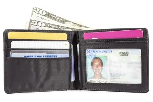 Big Skinny Men's Slimline Leather Bi-Fold Wallet | Holds Up to 25 Cards | 11.4 cm x 8.6 cm (4.5 x 3.38 Inches) thumbnail 4