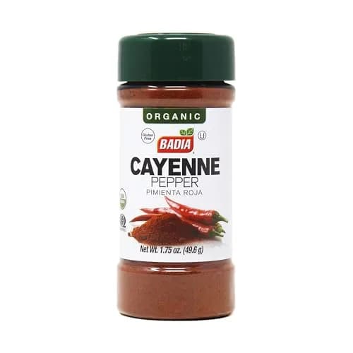 Badia Organic Cayenne Pepper 1.75 oz | Ground Red Spice for Cooking & Heat thumbnail 1
