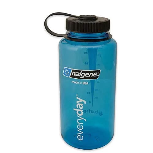 Nalgene Tritan Wide Mouth BPA-Free Water Bottle, Blue w/ Black Cap, 946ml (32oz) | Leak-Proof & Durable for Daily Use thumbnail 1