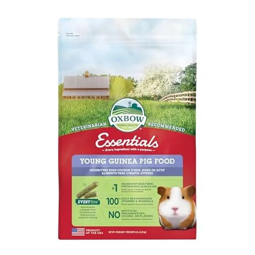 Oxbow Essentials Young Guinea Pig Food, High Fiber Alfalfa Pellets 2.27 kg (5 lb) | Supports Growth & Digestion thumbnail 1