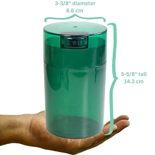 Tightpac Green 6 oz Food Storage Container | Vacuum Sealed Airtight Canister for Dry Goods & Herbs thumbnail 2