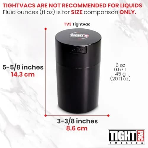 Tightpac Food Storage Container 0.57L | Airtight Vacuum Seal for Dry Goods & Snacks thumbnail 7