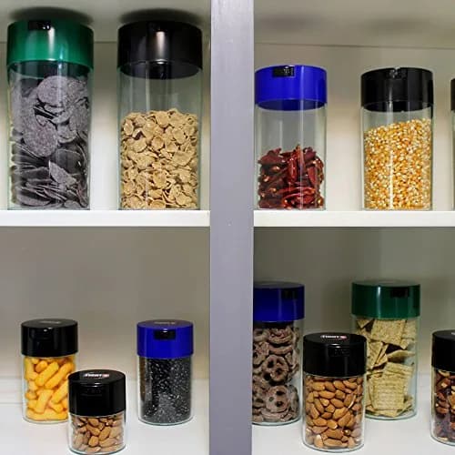 Tightpac Food Storage Container 6 oz | Vacuum Sealed Airtight Canister in Red Tint thumbnail 5
