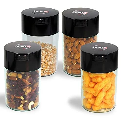 Tightpac Food Storage Container 6 oz | Vacuum Sealed Airtight Canister in Red Tint thumbnail 8