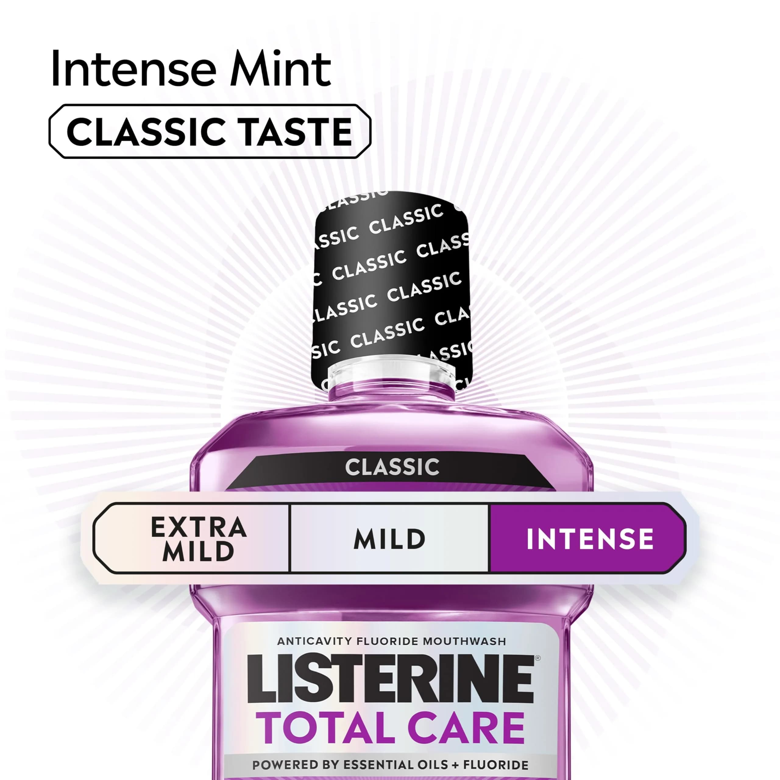 Listerine Total Care Intense Anticavity Mouthwash 1 L (33.8 oz) | 6 Benefits in 1 Oral Rinse, Kills Bad Breath Germs, Prevents Cavities - view 4