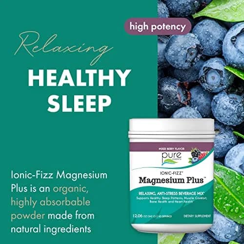 Pure Essence Labs Ionic Fizz Magnesium Plus | Anti-Stress Magnesium Powder (Mixed Berry, 12.06 Oz) thumbnail 2