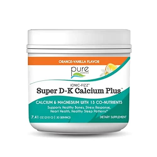 Pure Essence Ionic Super D-K Calcium Plus 7.41oz | Supports Strong Bones & Stress Relief thumbnail 1