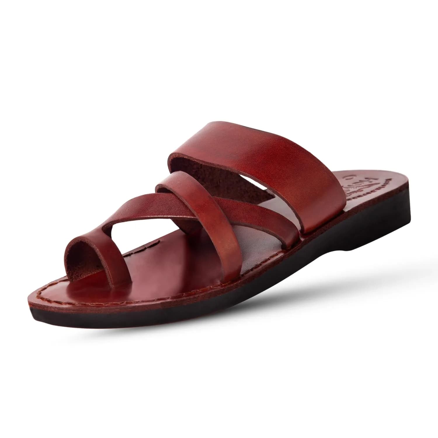 Holy Land Market Biblical Jesus Leather Sandals, Jerusalem, Shepherd Field II | Handmade in Jerusalem, Support & Modesty (120 chars) — Brown