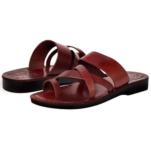 Holy Land Market Biblical Jesus Leather Sandals, Jerusalem, Shepherd Field II | Handmade in Jerusalem, Support & Modesty (120 chars) thumbnail 8