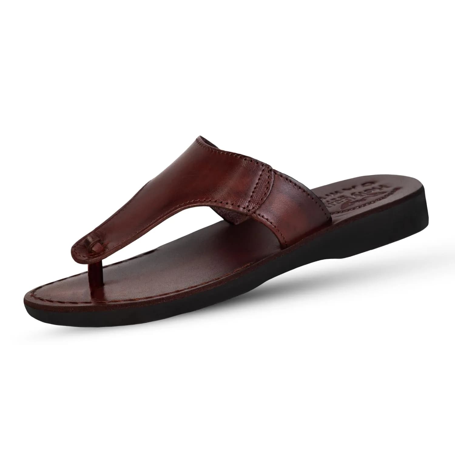 Holy Land Market Jerusalem Style IV Leather Biblical Sandals 14-14.5 Women / 11-11.5 Men | Classic Jerusalem Design — 10-10.5 Women/7.5-8 Men