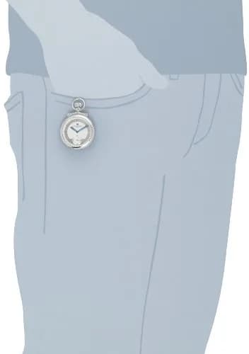 CHARLES-HUBERT PARIS Pocket Watch 47mm Brass Blue & Silver | Classic Mechanical Open Face thumbnail 3