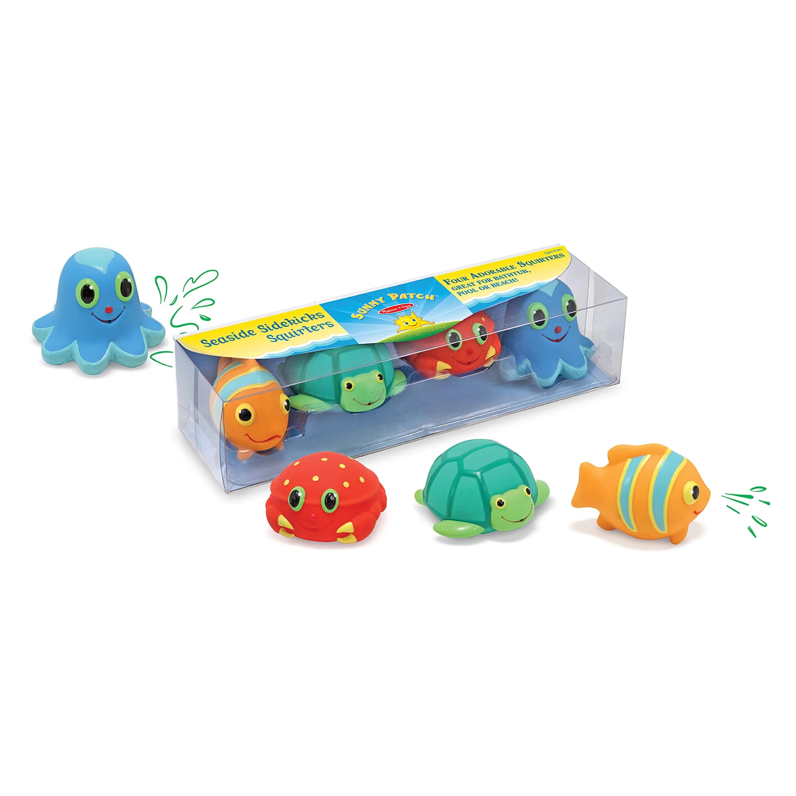 Melissa & Doug Sunny Patch Seaside Sidekicks Squirters with 4 Animals | Bath Toys for Infants & Toddlers (6+ Months) - view 9